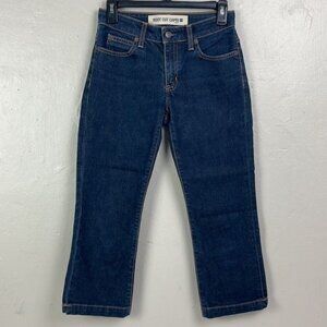 Gap Women's Bootcut Capri Jeans 24x22 size 1 Reg stretch dark wash western